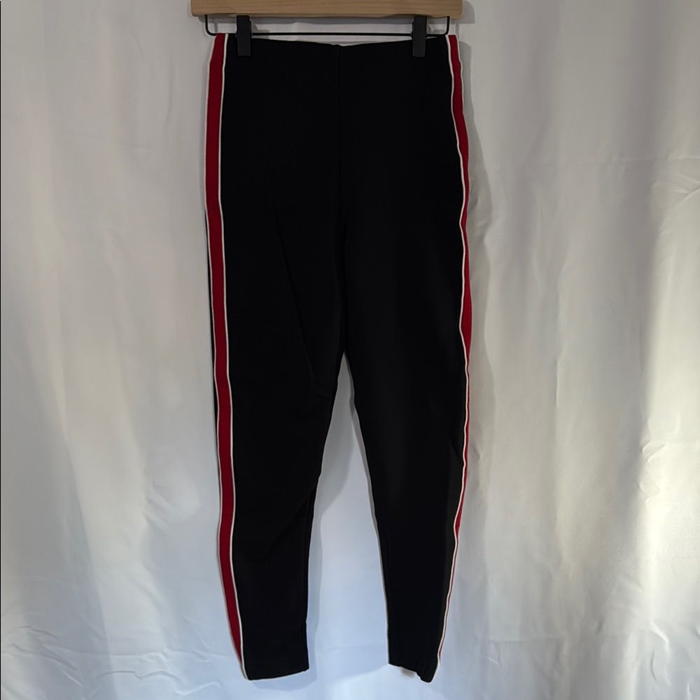 Forever 21 | Black Leggings with Red Side Stripes